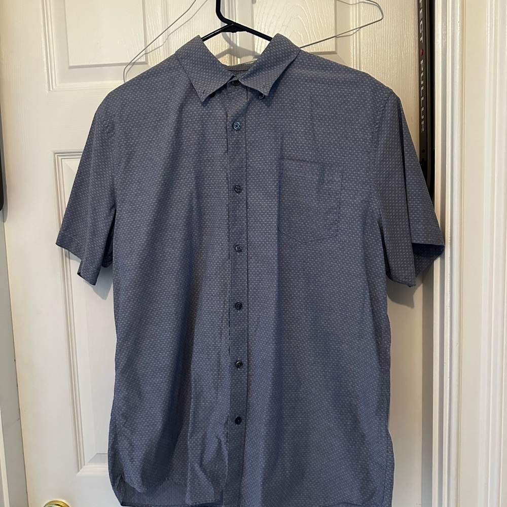 Claiborne Blue Casual Button Down Shirt